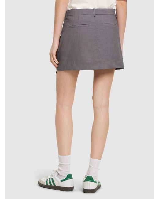 Designers Remix Gray Steven Viscose Blend Mini Skirt