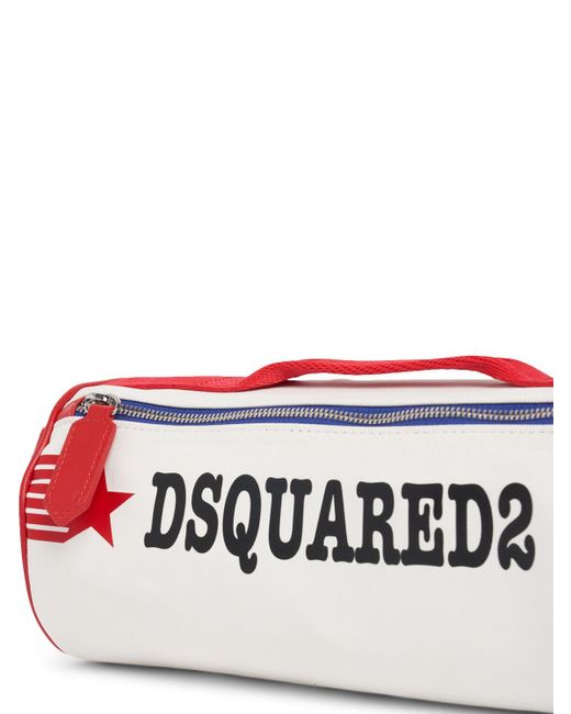 DSquared² White Logo Duffle Bag for men