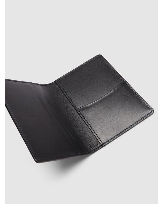 Yohji Yamamoto Black Leather Business Card Case for men