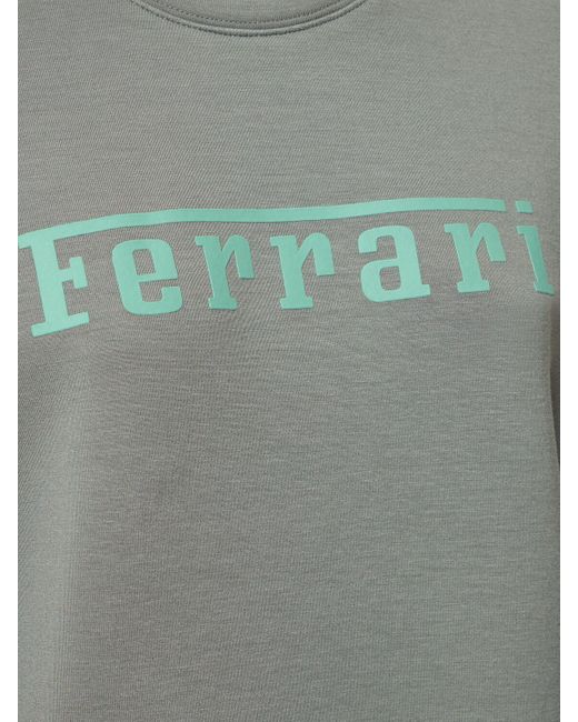 Sweat-shirt en viscose mélangée de scuba Ferrari en coloris Gray