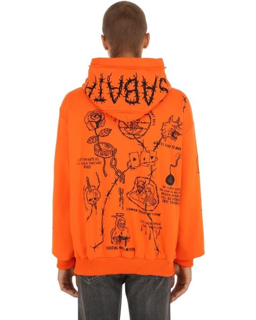 Warren Lotas Oversized Sabata Sweatshirt Hoodie in Orange for Men