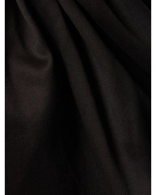 Totême  Black Shoulder-Twist Cotton Linen Top