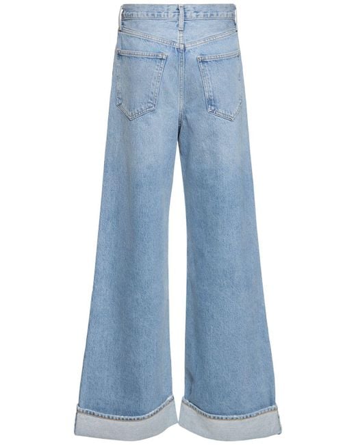 Jeans anchos talle alto Agolde de color Blue