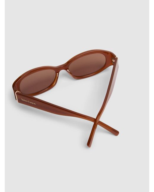 Velvet Canyon Brown Momentum Round Acetate Sunglasses