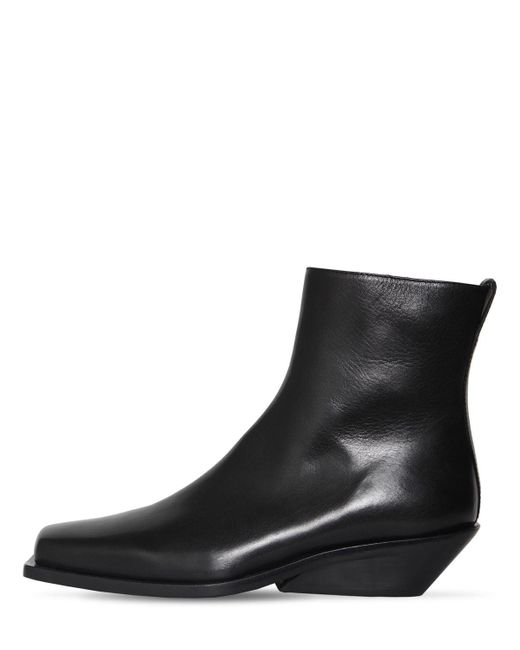 Ann Demeulemeester Black Henrik Leather Ankle Boots for men