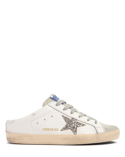 Golden Goose Deluxe Brand White 20mm Super Star Sabot Mule Sneakers