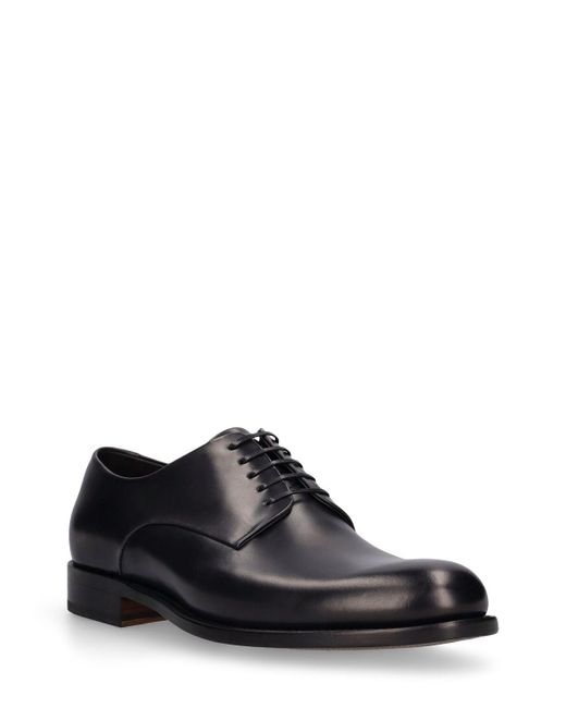 Chaussures derby à lacets en cuir finn Ferragamo pour homme en coloris Brown