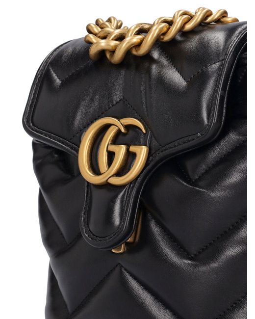 Gucci Black Ledertasche "gg Marmont"