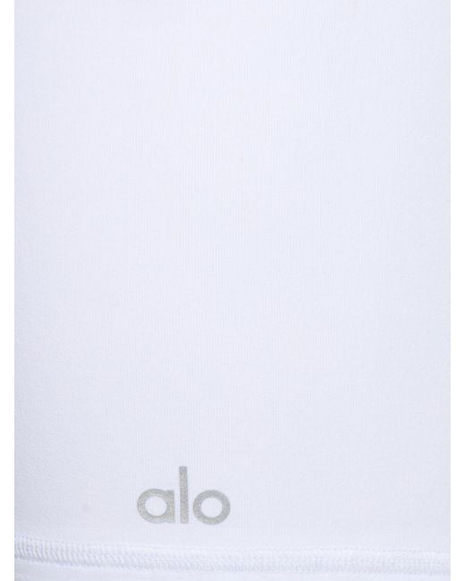 Alo Yoga ハイウエストバイカーショートパンツ White