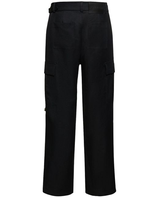 J.W. Anderson Black Padlock Tech Cargo Pants for men