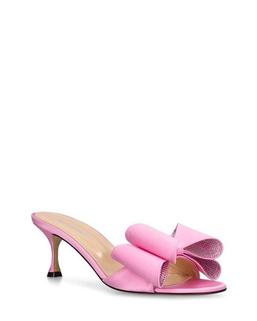 Sandali cadeau in raso 65mm di Mach & Mach in Pink