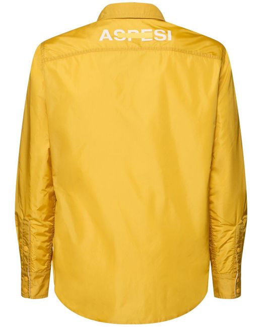 Aspesi Yellow Reversible Shirt for men