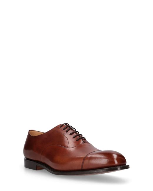 Church's Brown Consul Leather Lace-Up Shoes for men