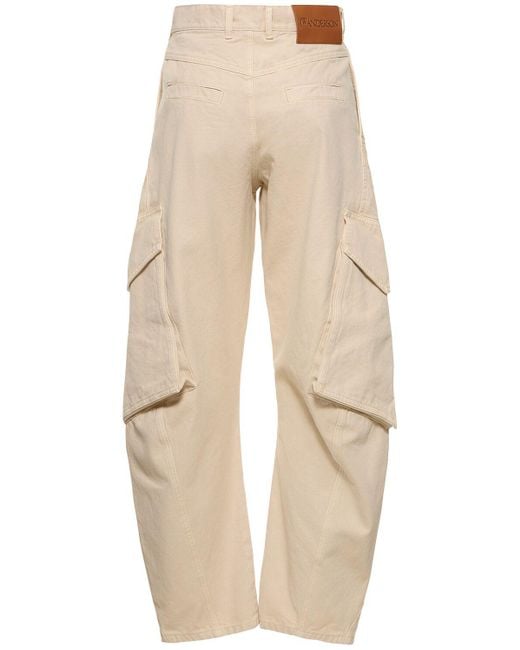 Pantaloni cargo twisted di J.W. Anderson in Natural