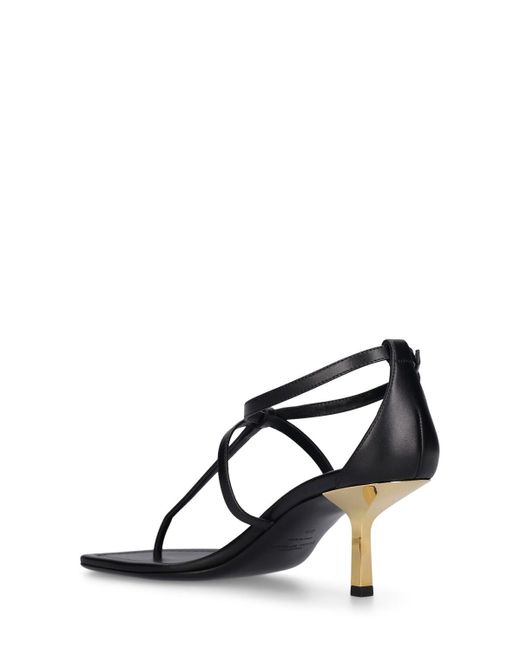 Michael Kors Black 55mm Anna Leather Sandals