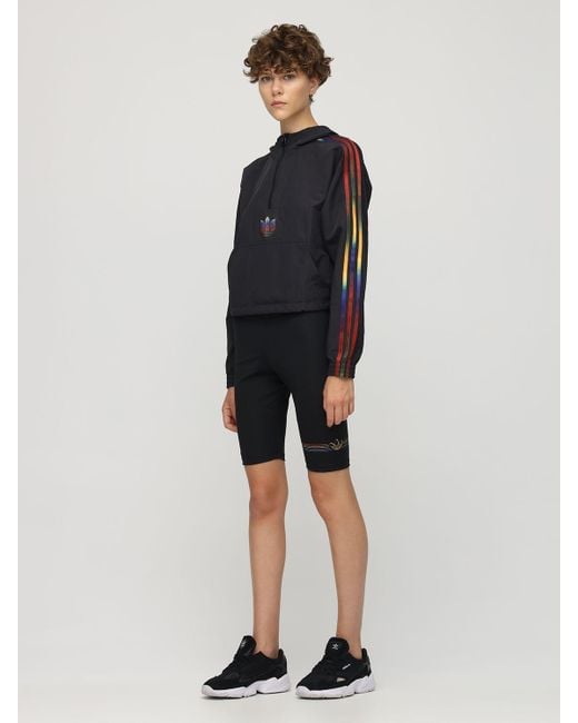 adidas tech trefoil cropped sweatshirt