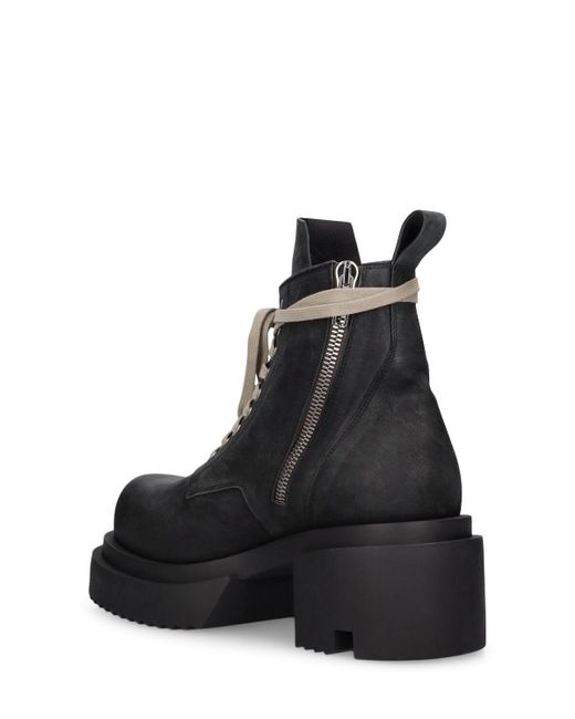 Rick Owens Black Low Army Bogun Leather Boots for men