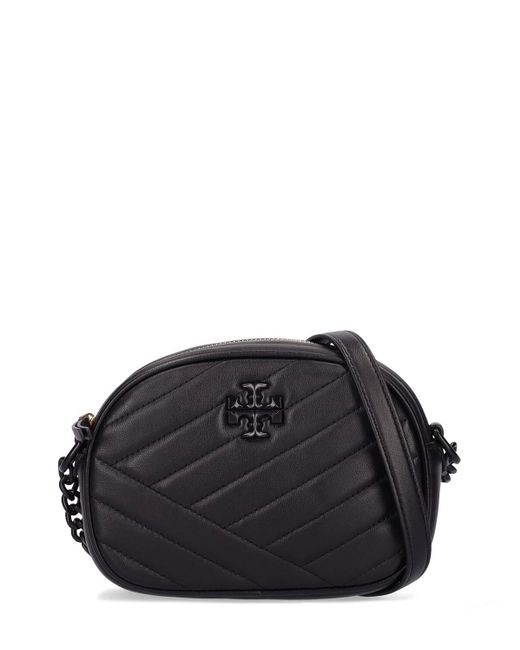 Tory Burch Small Kira Chevron Coated Camera Bag in Black Lyst Canada