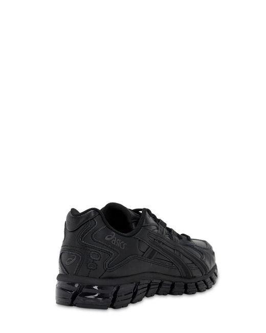 asics black leather sneakers
