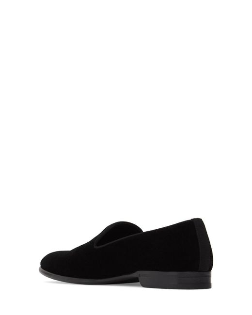 Dolce & Gabbana Black Milano Velvet Loafers for men
