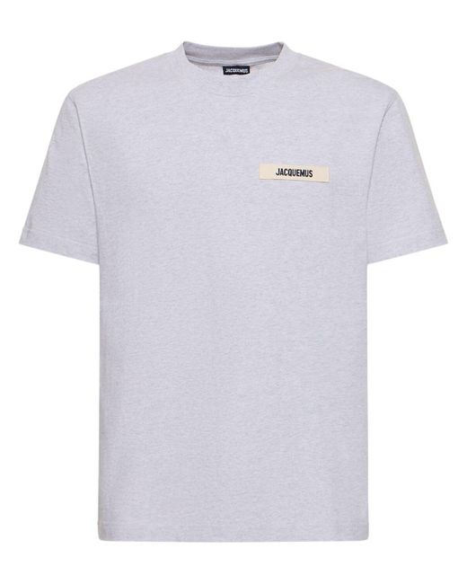 メンズ Jacquemus Le T-shirt Gros Grain コットンtシャツ White