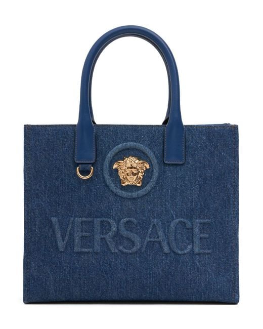 Versace デニムトートバッグ Blue
