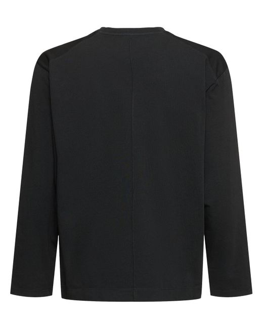 Hombre Camiseta De Algodón Jersey Con Manga Larga Seven Gauge de hombre de color Black