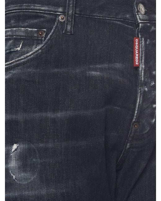 Jeans cool guy in denim di cotone stretch di DSquared² in Blue da Uomo