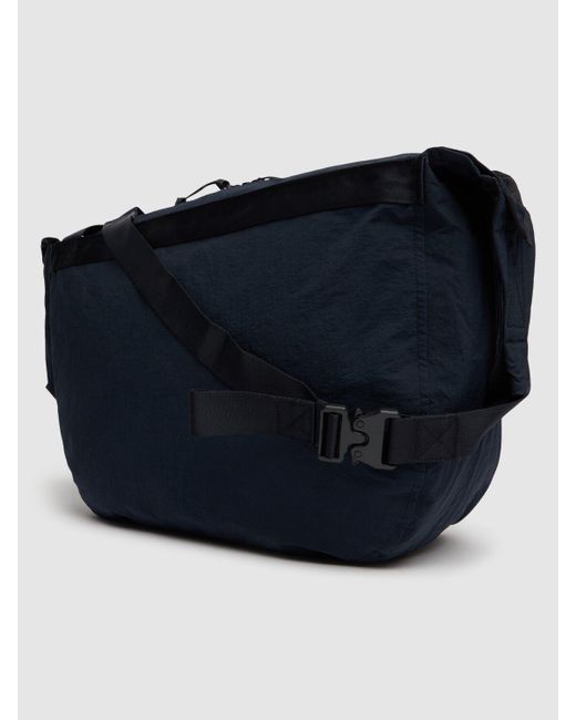 メンズ C P Company プレーンペーパータッチ ジップバッグ Blue