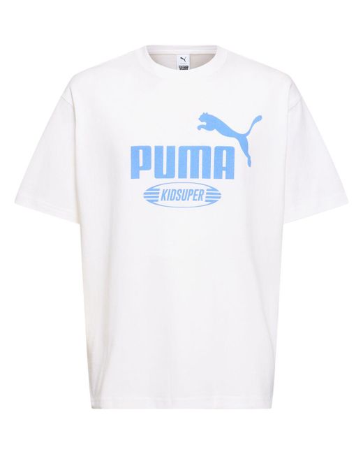 Camiseta de algodón PUMA de hombre de color White