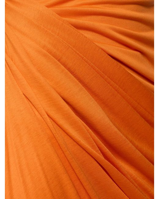 Alexander McQueen アシンメトリック ギャザードレス Orange
