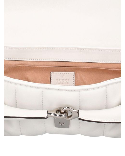 Gucci Natural Medium Horsebit Chain Leather Bag