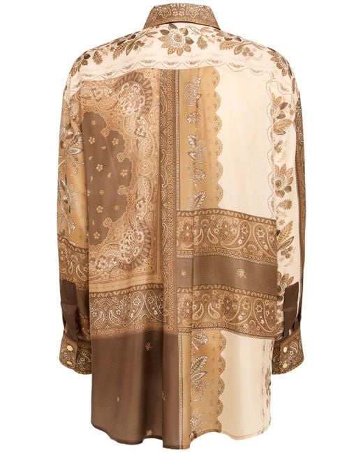 Zimmermann Natural Damen Seidenhemd Im Herrenstil „Lucky“