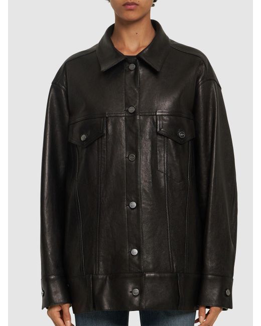 Khaite Black Lammlederjacke "grizzo"