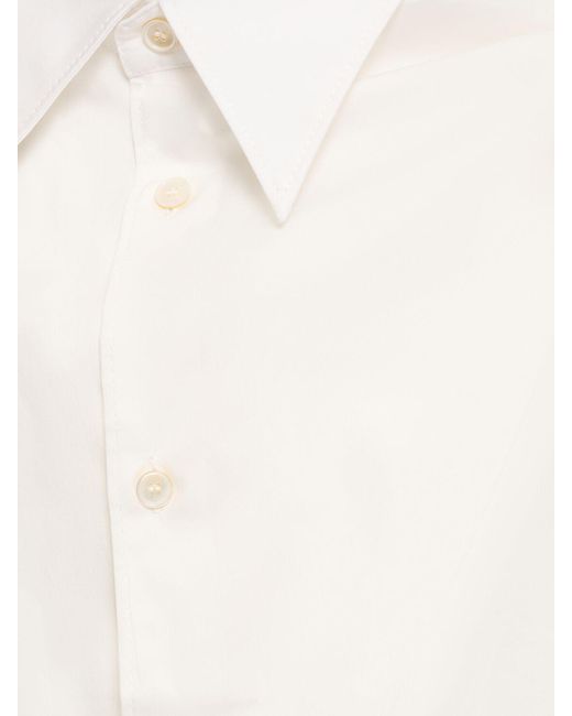 Acne White Salo Cotton Poplin Shirt for men