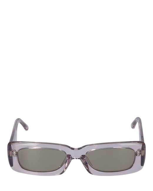 The Attico Gray Mini Marfa Squared Acetate Sunglasses