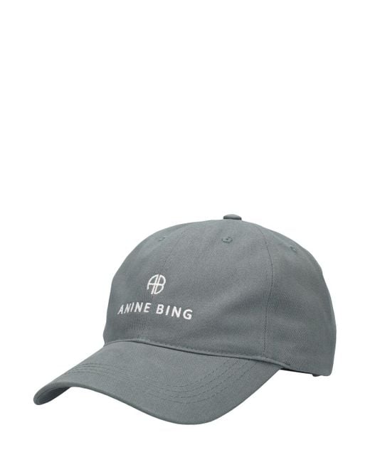 Gorra de baseball de algodón Anine Bing de color Gray