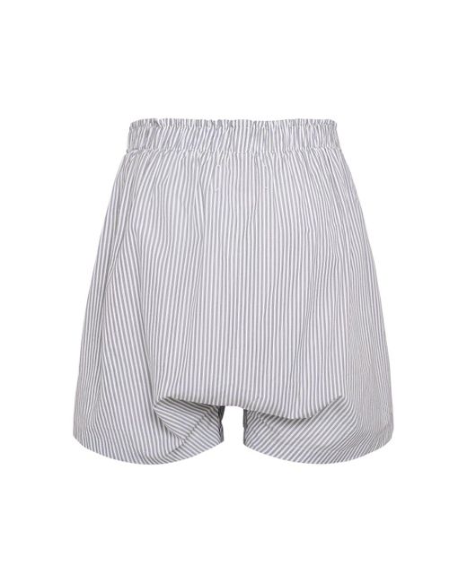 Maison Margiela Gray Striped Cotton Blend Jersey Boxer Shorts