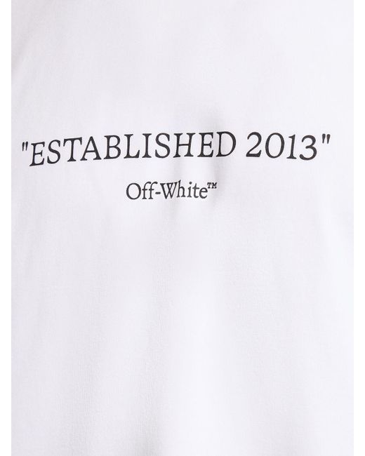 メンズ Off-White c/o Virgil Abloh Est 2013 Skate コットンtシャツ White