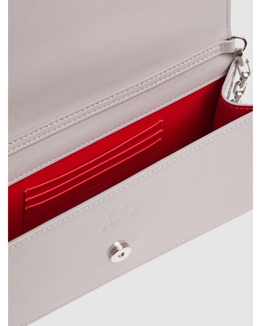 Christian Louboutin Gray Damen Lacklederclutch „Loubi54“