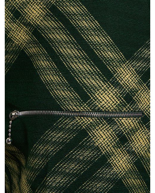 Pantaloni in lana check di Burberry in Green da Uomo