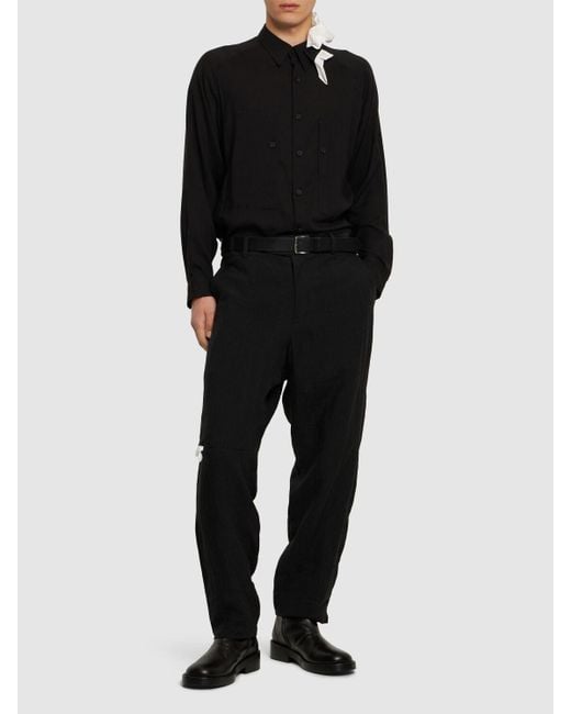Yohji Yamamoto Black A-unfixed Shirt for men