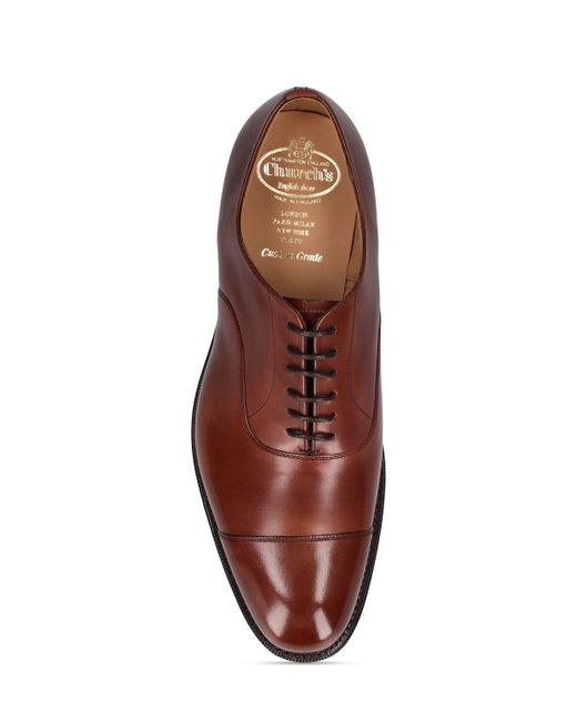 Zapatos de piel con cordones Church's de hombre de color Brown