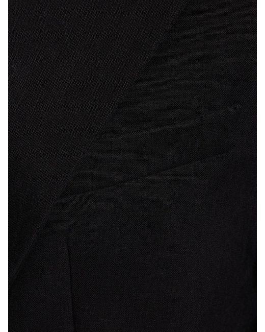 Blazer monopetto in lino di Michael Kors in Black