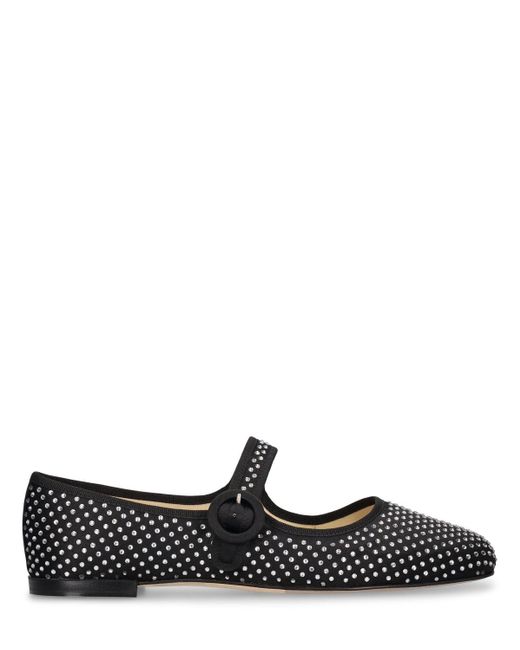 Sandali georgia in raso / cristalli 10mm di Repetto in Black