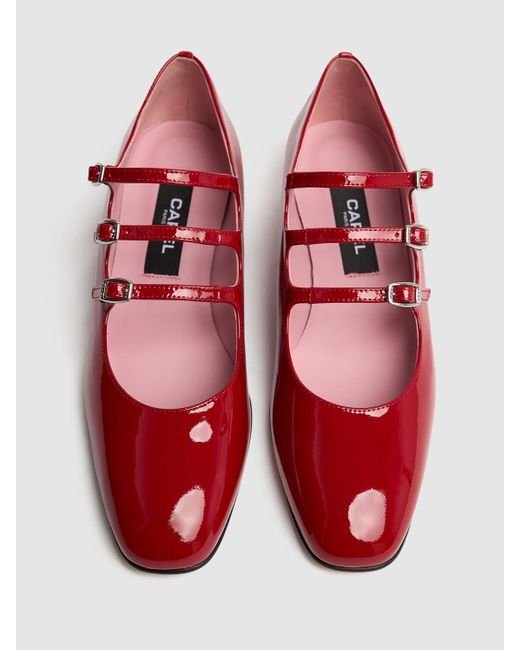 CAREL PARIS Red 20mm Hohe Lacklederpumps "ariana"