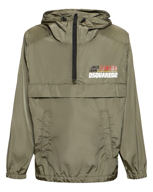 Uomo Anorak D2 Con Cappuccio di DSquared² in Green da Uomo
