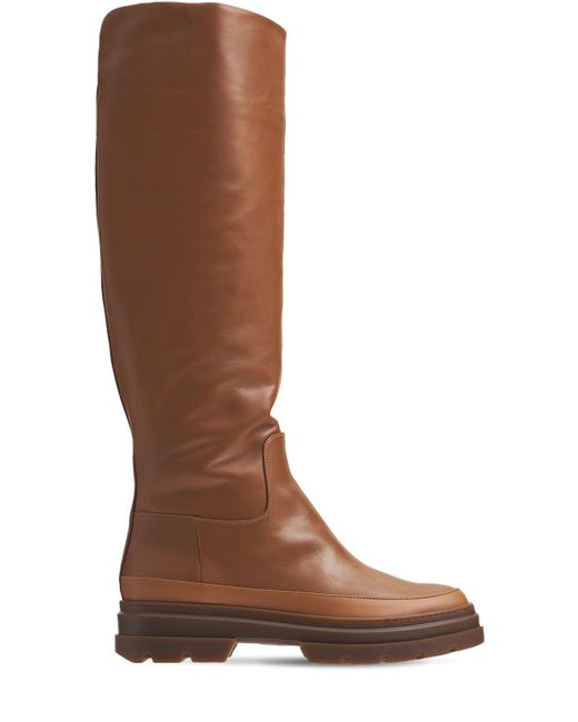 Stivali Alti Beryl In Pelle 50mm di Max Mara in Marrone | Lyst