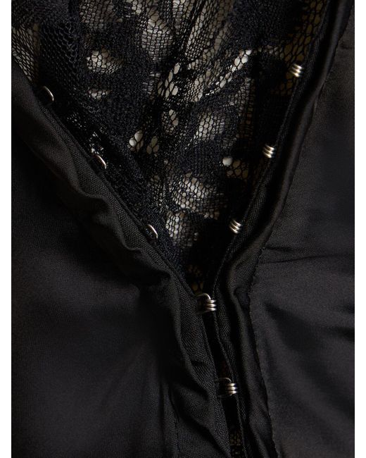 Haut en jersey drapé avec inserts en dentelle Y. Project en coloris Black