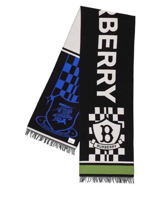 Burberry Sport Football Wool Scarf in Blue Lyst